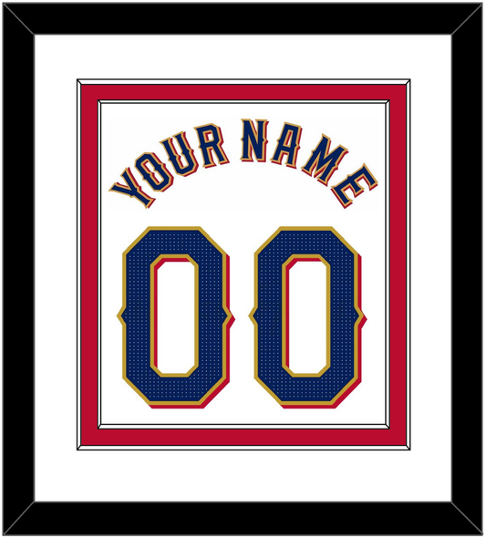 Texas Name & Number - Home White - Signature Tier 2