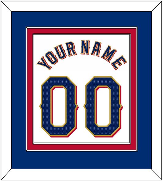 Texas Name & Number - Home White - Signature Tier 3
