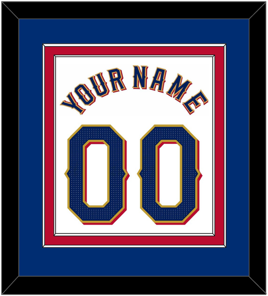 Texas Name & Number - Home White - Signature Tier 3