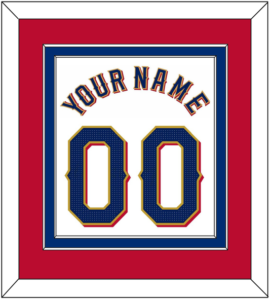 Texas Name & Number - Home White - Signature Tier 4