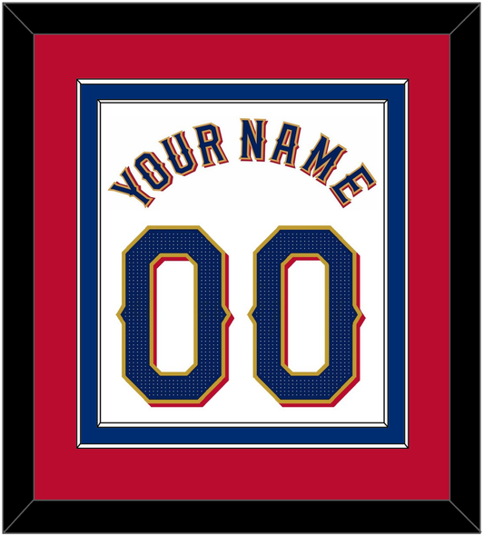 Texas Name & Number - Home White - Signature Tier 4
