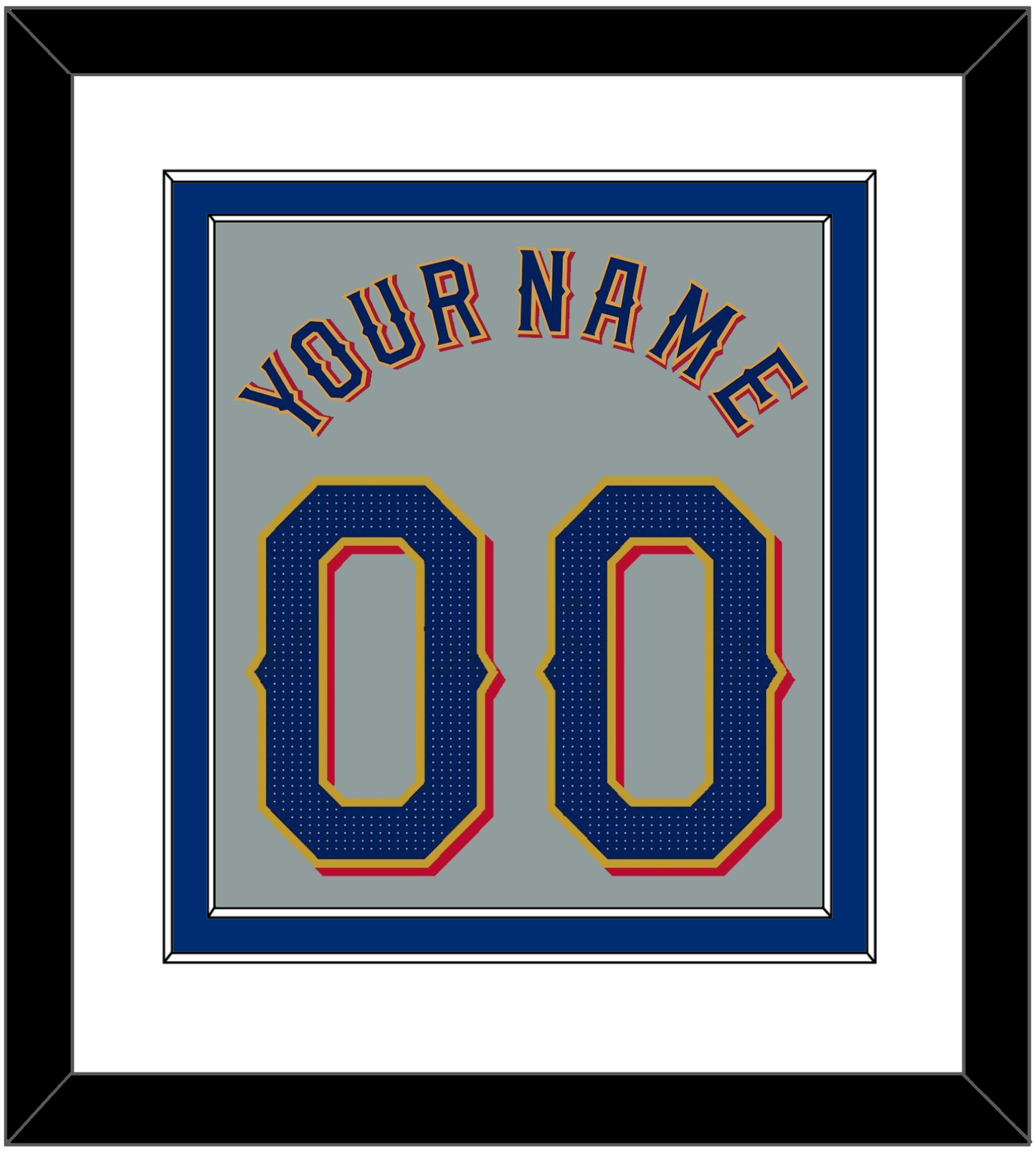 Texas Name & Number - Road Gray - Signature Tier 1