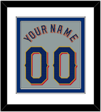 Texas Name & Number - Road Gray - Double Mat 1