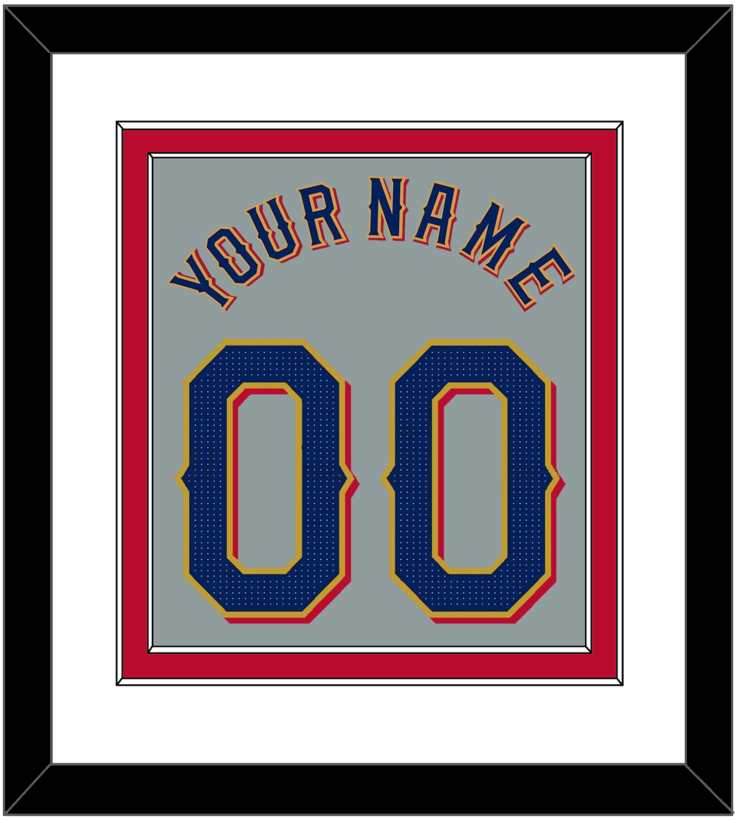 Texas Name & Number - Road Gray - Signature Tier 2