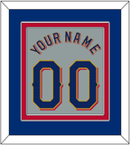 Texas Name & Number - Road Gray - Double Mat 3