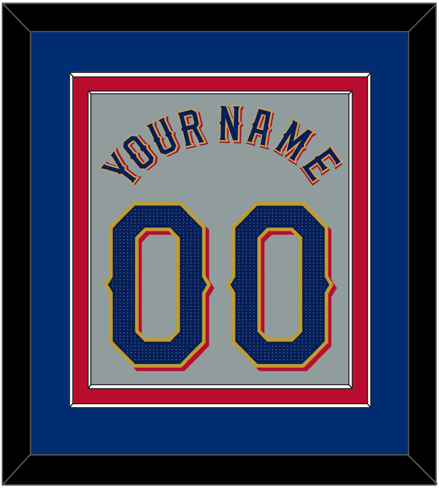 Texas Name & Number - Road Gray - Signature Tier 3