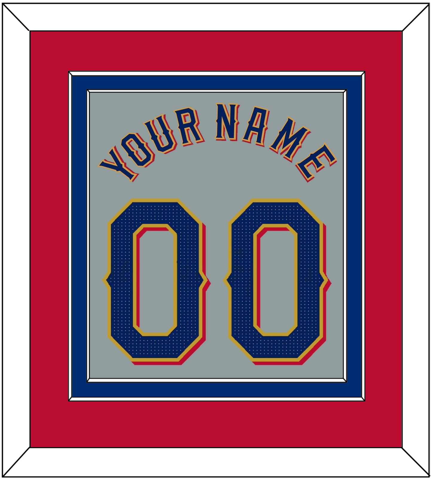 Texas Name & Number - Road Gray - Signature Tier 4