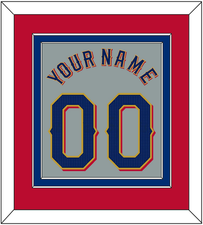 Texas Name & Number - Road Gray - Signature Tier 4