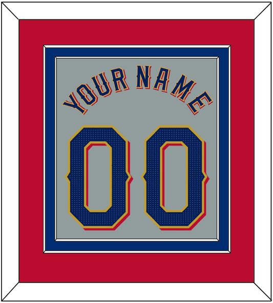 Texas Name & Number - Road Gray - Signature Tier 4