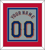Texas Name & Number - Road Gray - Double Mat 4