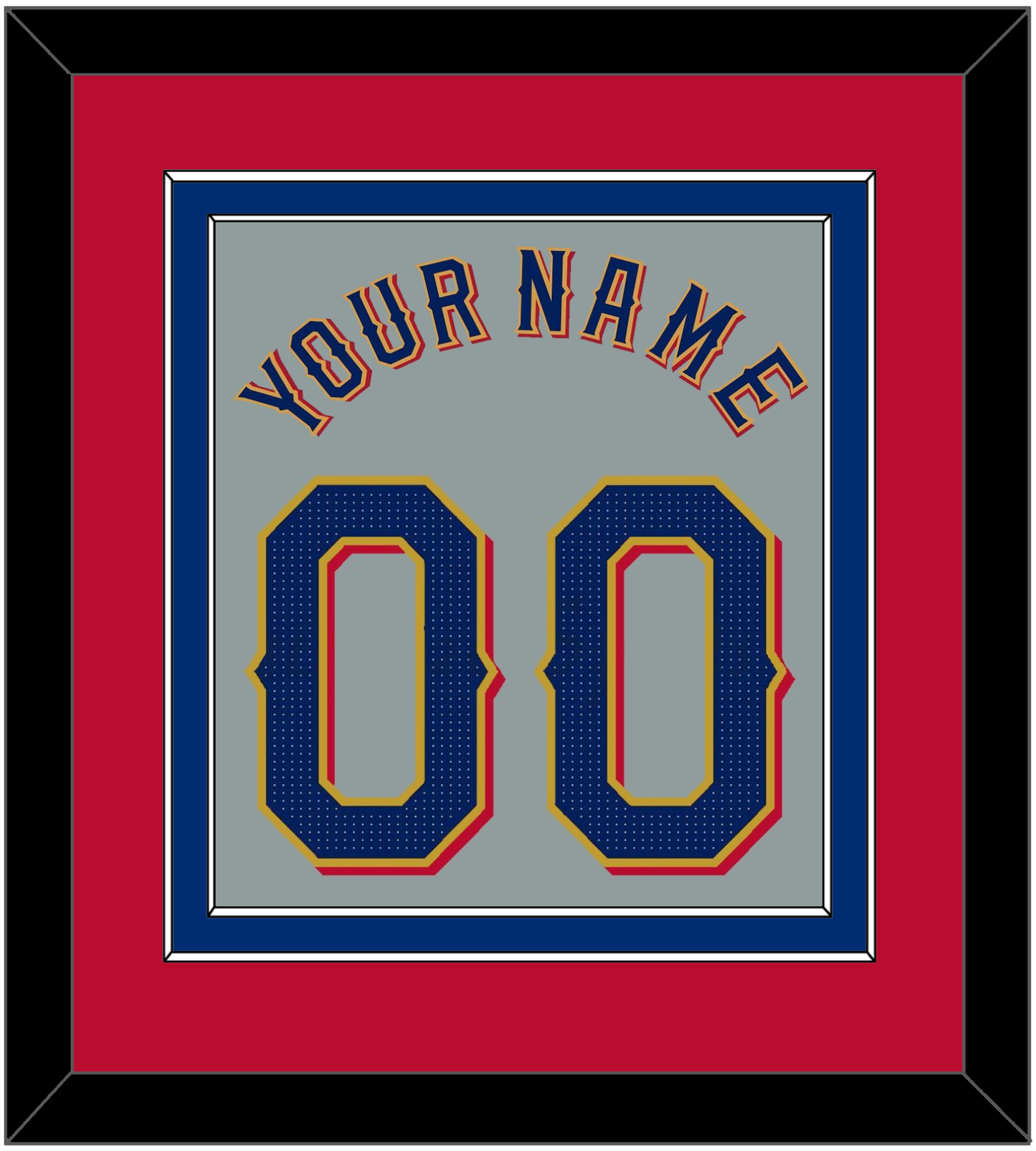Texas Name & Number - Road Gray - Signature Tier 4