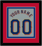 Texas Name & Number - Road Gray - Double Mat 4