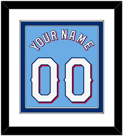 Texas Name & Number - Alternate Powder Blue - Signature Tier 1