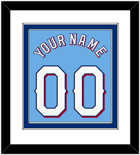 Texas Name & Number - Alternate Powder Blue - Signature Tier 1