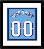 Texas Name & Number - Alternate Powder Blue - Double Mat 1