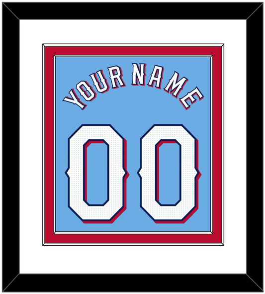 Texas Name & Number - Alternate Powder Blue - Signature Tier 2