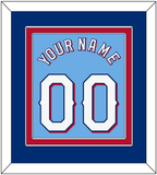 Texas Name & Number - Alternate Powder Blue - Double Mat 3