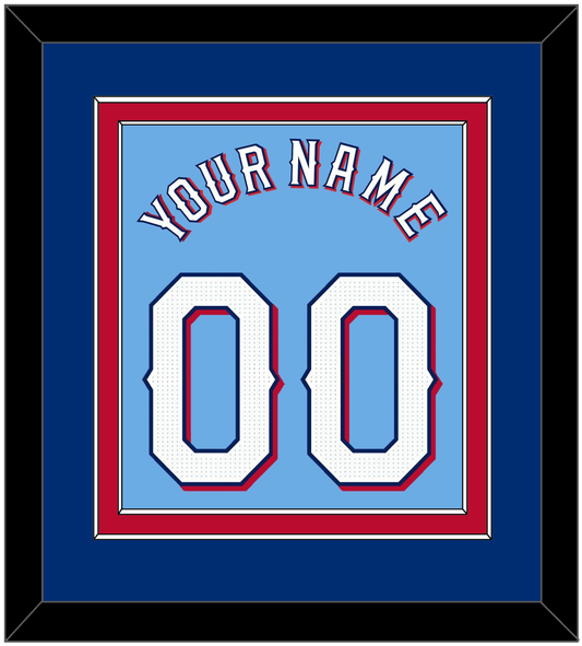 Texas Name & Number - Alternate Powder Blue - Signature Tier 3