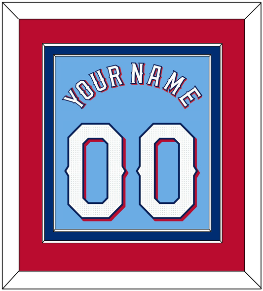 Texas Name & Number - Alternate Powder Blue - Signature Tier 4