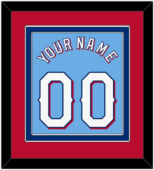 Texas Name & Number - Alternate Powder Blue - Signature Tier 4
