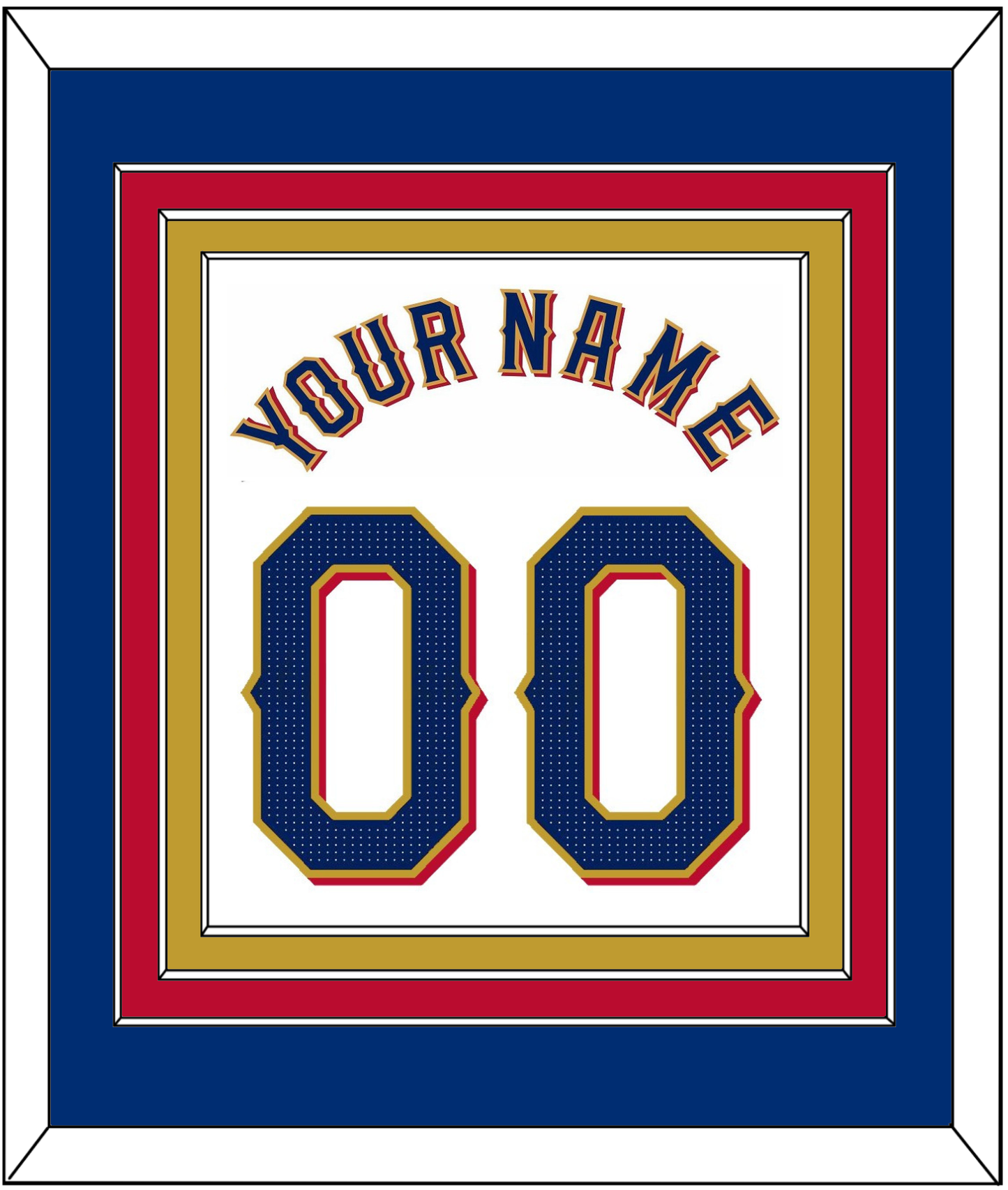 Texas Name & Number - Home White - Premier Tier 2