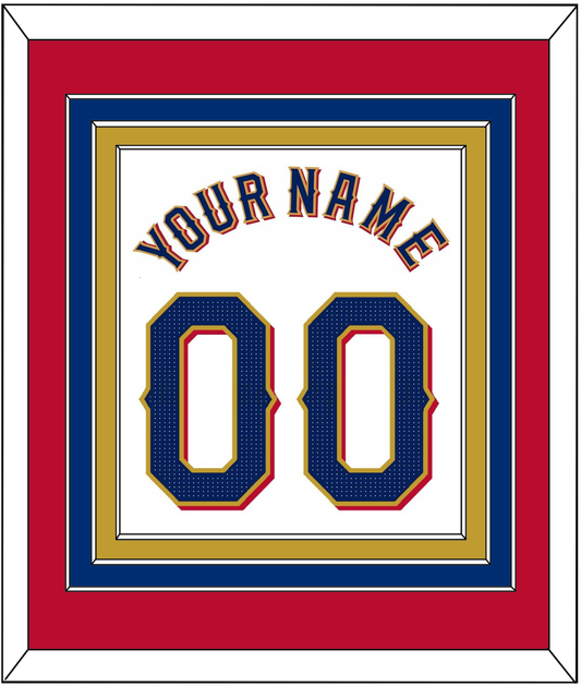 Texas Name & Number - Home White - Premier Tier 3