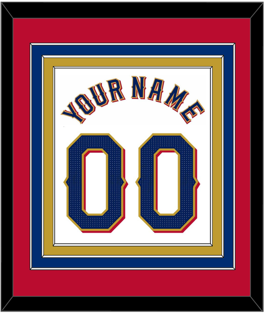 Texas Name & Number - Home White - Premier Tier 3