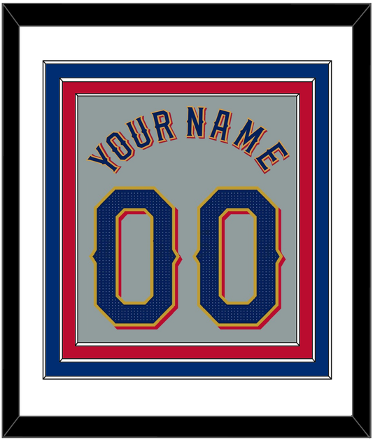 Texas Name & Number - Road Gray - Premier Tier 1