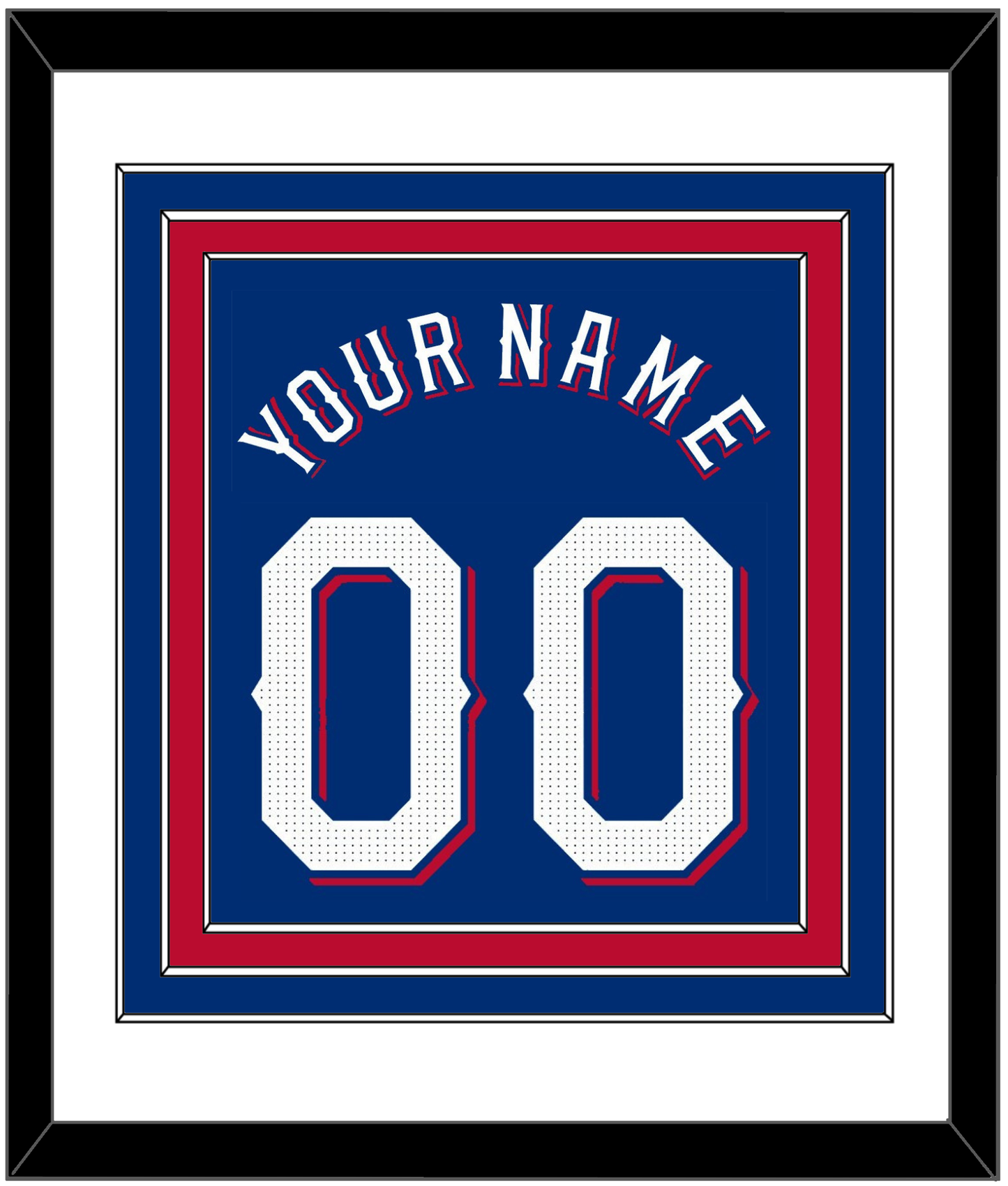 Texas Name & Number - Alternate Blue - Premier Tier 1