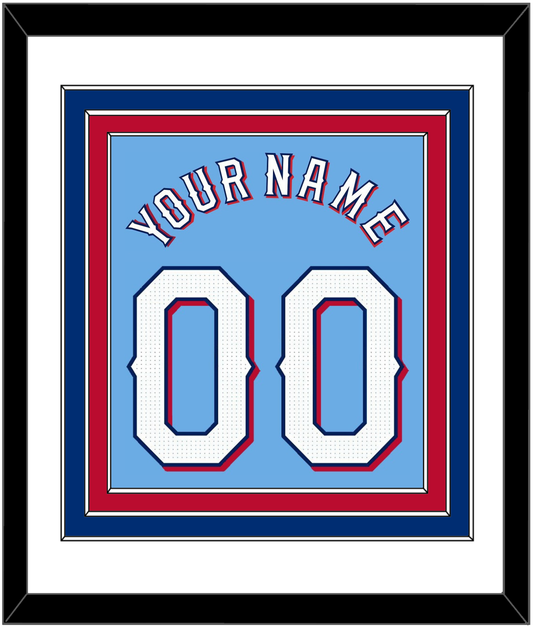 Texas Name & Number - Alternate Powder Blue - Premier Tier 1