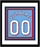 Texas Name & Number - Alternate Powder Blue - Triple Mat 1
