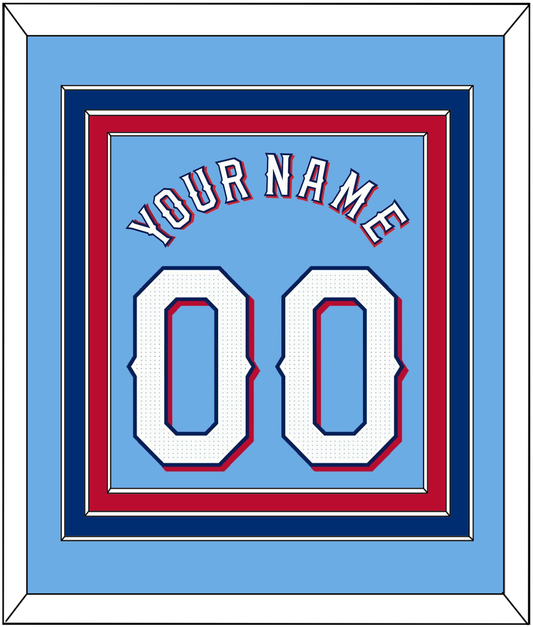 Texas Name & Number - Alternate Powder Blue - Premier Tier 2