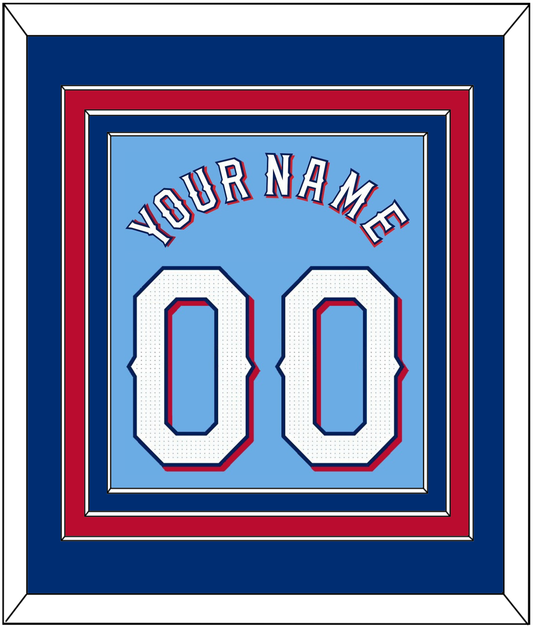 Texas Name & Number - Alternate Powder Blue - Premier Tier 3