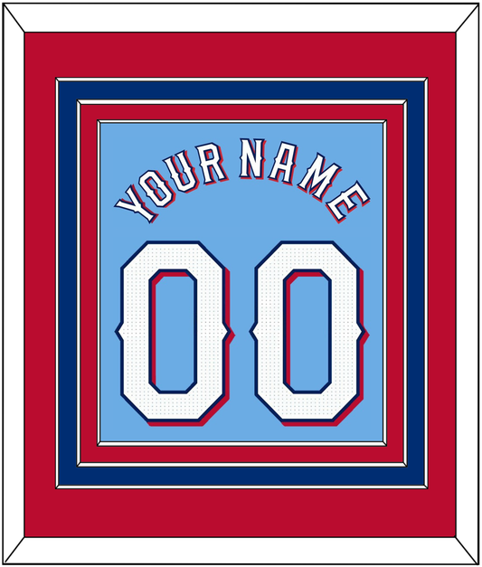 Texas Name & Number - Alternate Powder Blue - Premier Tier 4