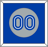 Toronto Number - Road Gray (1989-1996) - Single Mat 2