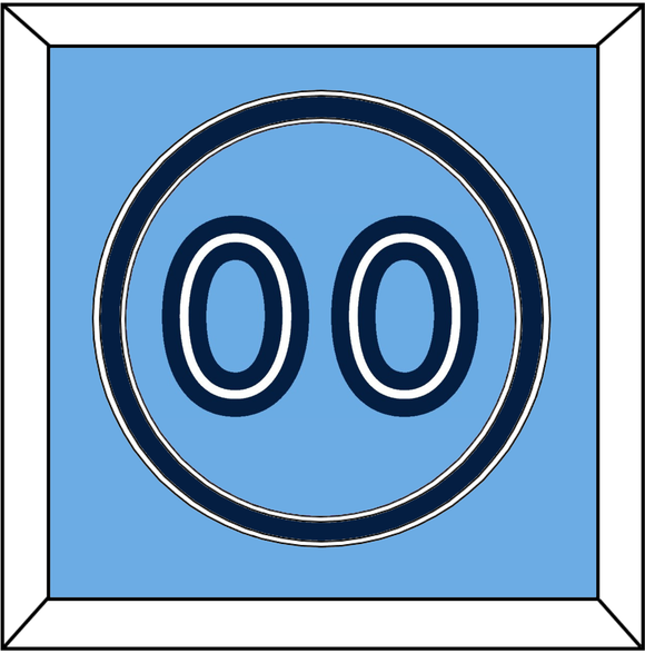 Toronto Number - Alternate Light Blue - Double Mat 2