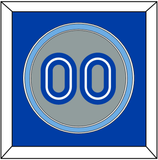 Toronto Number - Road Gray (1989-1996) - Double Mat 2