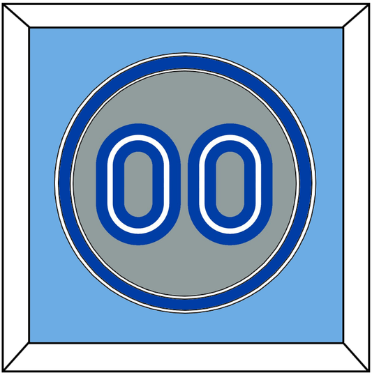 Toronto Number - Road Gray (1989-1996) - Signature Tier 3