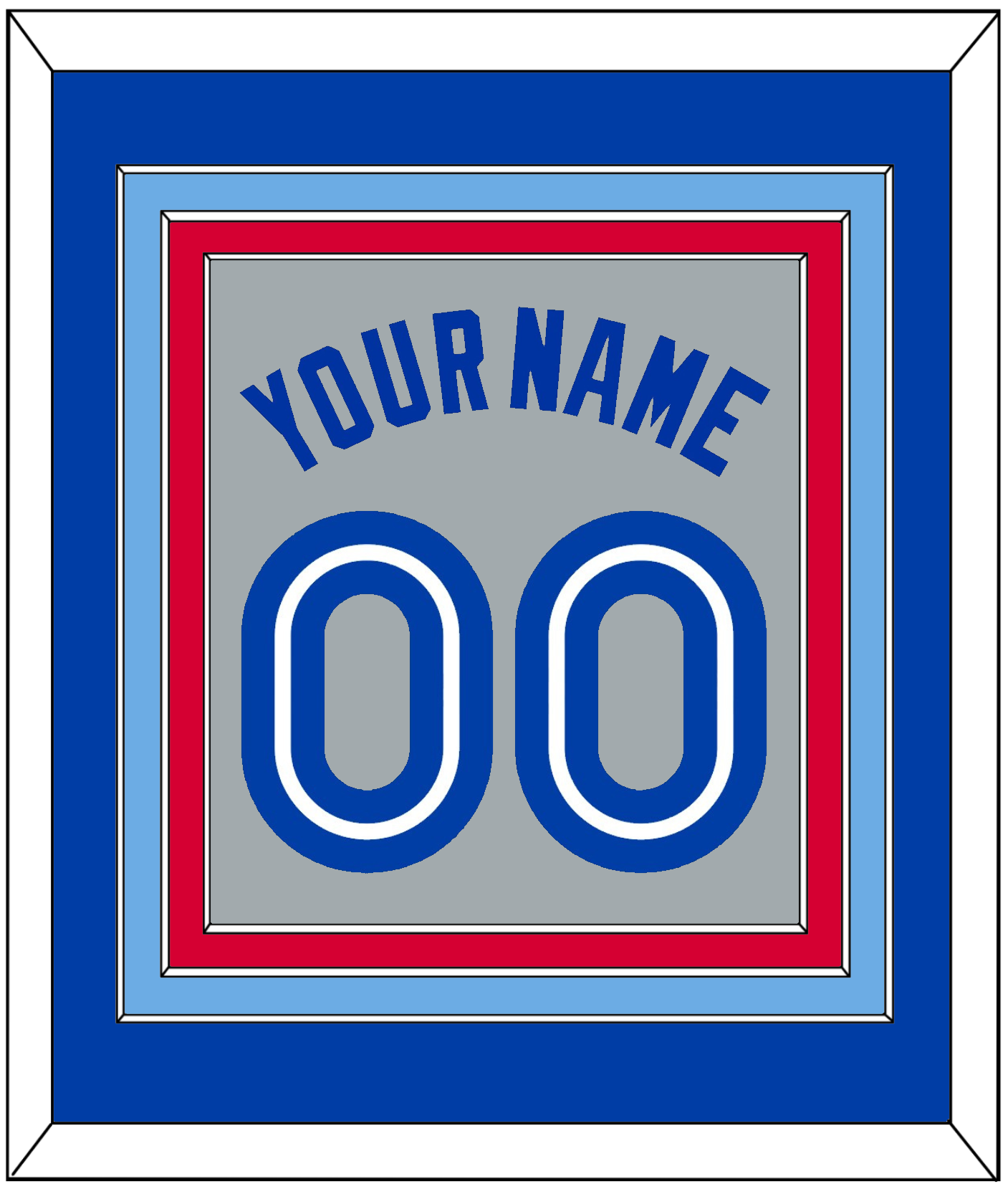 Toronto Name & Number - Road Gray (1989-1996) - Premier Tier 3
