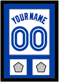 Toronto Name & Number With 2 World Series Patches - Home White (1981-1996) - Single Mat 1