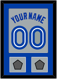 Toronto Name & Number With 2 World Series Patches - Road Gray (1989-1996) - Single Mat 2