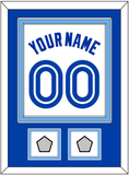 Toronto Name & Number With 2 World Series Patches - Home White (1981-1996) - Double Mat 2