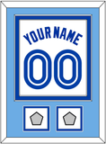 Toronto Name & Number With 2 World Series Patches - Home White (1981-1996) - Double Mat 3