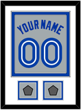 Toronto Name & Number With 2 World Series Patches - Road Gray (1989-1996) - Double Mat 1