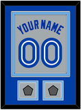 Toronto Name & Number With 2 World Series Patches - Road Gray (1989-1996) - Double Mat 2