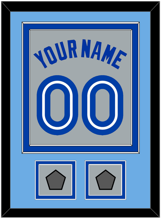 Toronto Name & Number With 2 World Series Patches - Road Gray (1989-1996) - Signature Tier 3