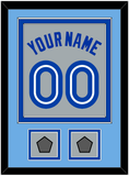 Toronto Name & Number With 2 World Series Patches - Road Gray (1989-1996) - Double Mat 3