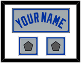 Toronto Name & 2 World Series Patches - Road Gray (1989-1996) - Double Mat 1