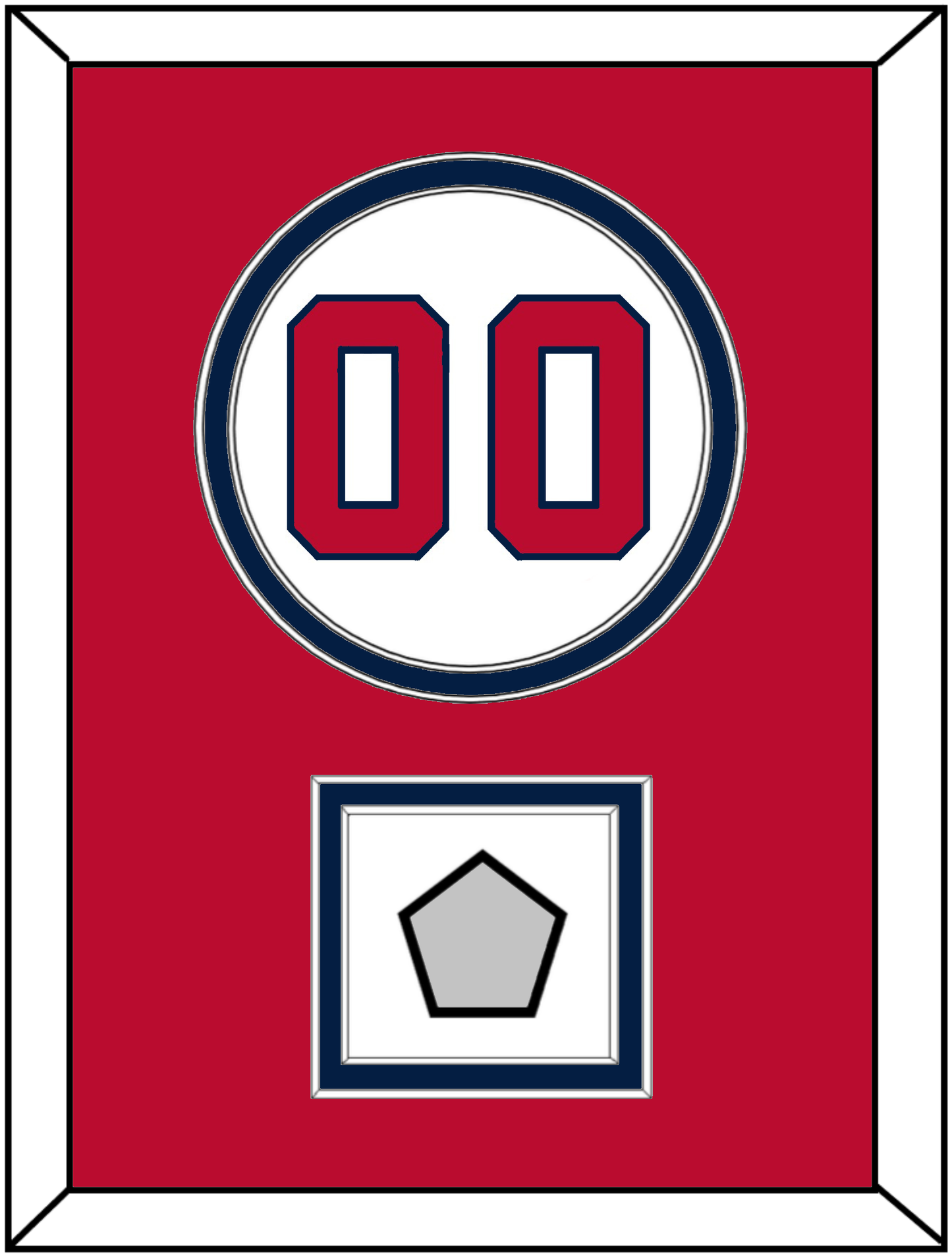 Washington Number & World Series Champions Patch - Home White - Signature Tier 3