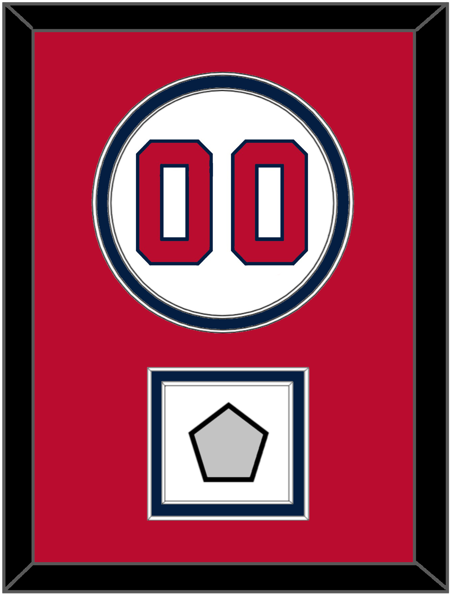Washington Number & World Series Champions Patch - Home White - Signature Tier 3